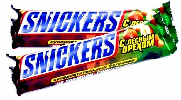 Батончик Snickers Лесной орех с арахисом, карамелью, фундуком и нугой, 81 г