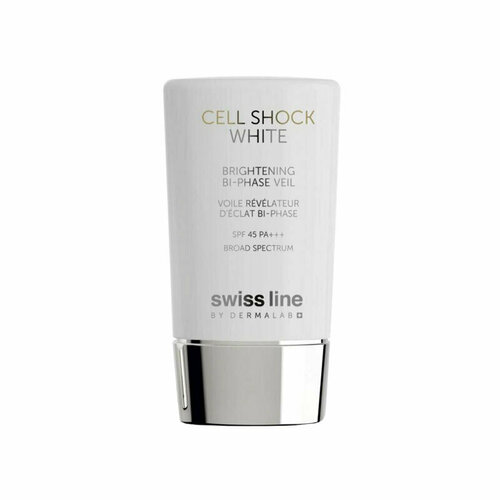 Swiss Line Cell Shock White Двухфазная солнцезащитная эмульсия для лица с эффект. сияния spf45 45 мл