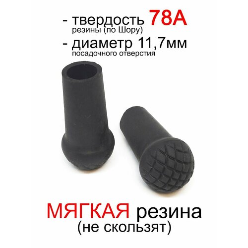 Наконечники для палок PALKIPALKI резиновые конические (тип 4), 2 шт.