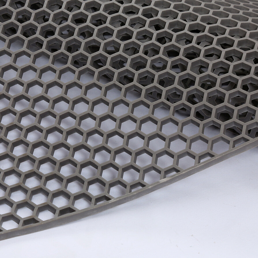 фото Коврик нескользящий yoPVC, шестиугольный, серый, 1.2 м