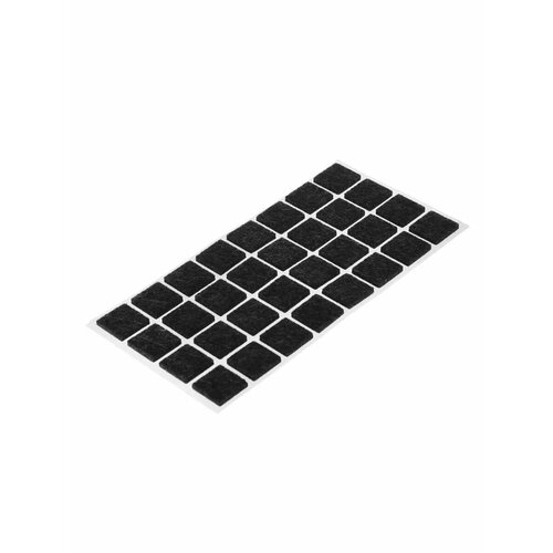 Накладка мебельная 19х19мм квадратная, 32 шт. черный
