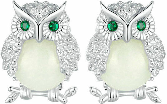 Серьги пусеты bamoer, серебро, 925 проба