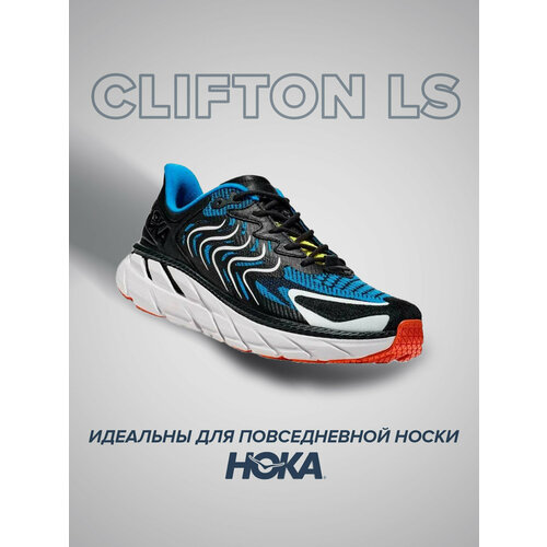 фото Кроссовки hoka one one clifton ls, полнота d, размер 39.5 ru, синий/голубой