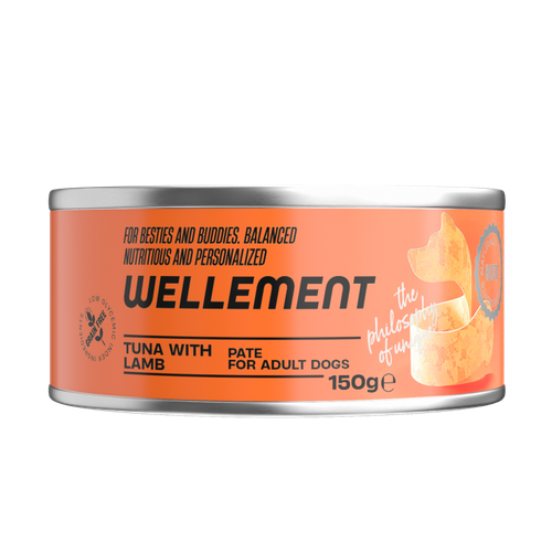 "Wellement" с тунцом и ягненком паштет для взрослых собак 150гр