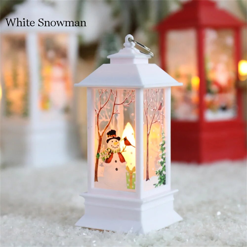 Рождественский фонарь aoyuansea White Snowman