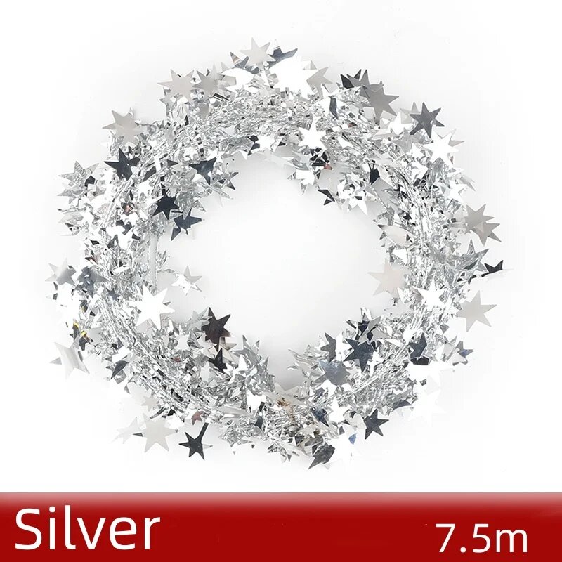 Рождественская гирлянда со звездами Silver