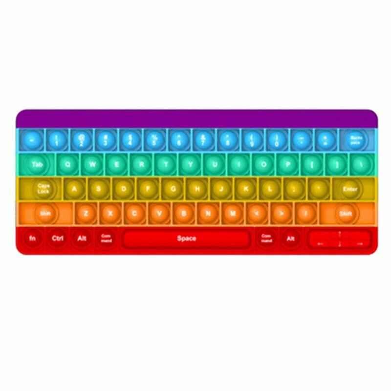 Радужная пузырьковая клавиатура Muddy Puddles, Rainbow