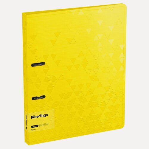 Изображение товара Папка на 2-х кольцах Berlingo Neon (А4, корешок 24мм, 1000мкм, D-кольца) желтый неон (RB4_2D390), 24шт.