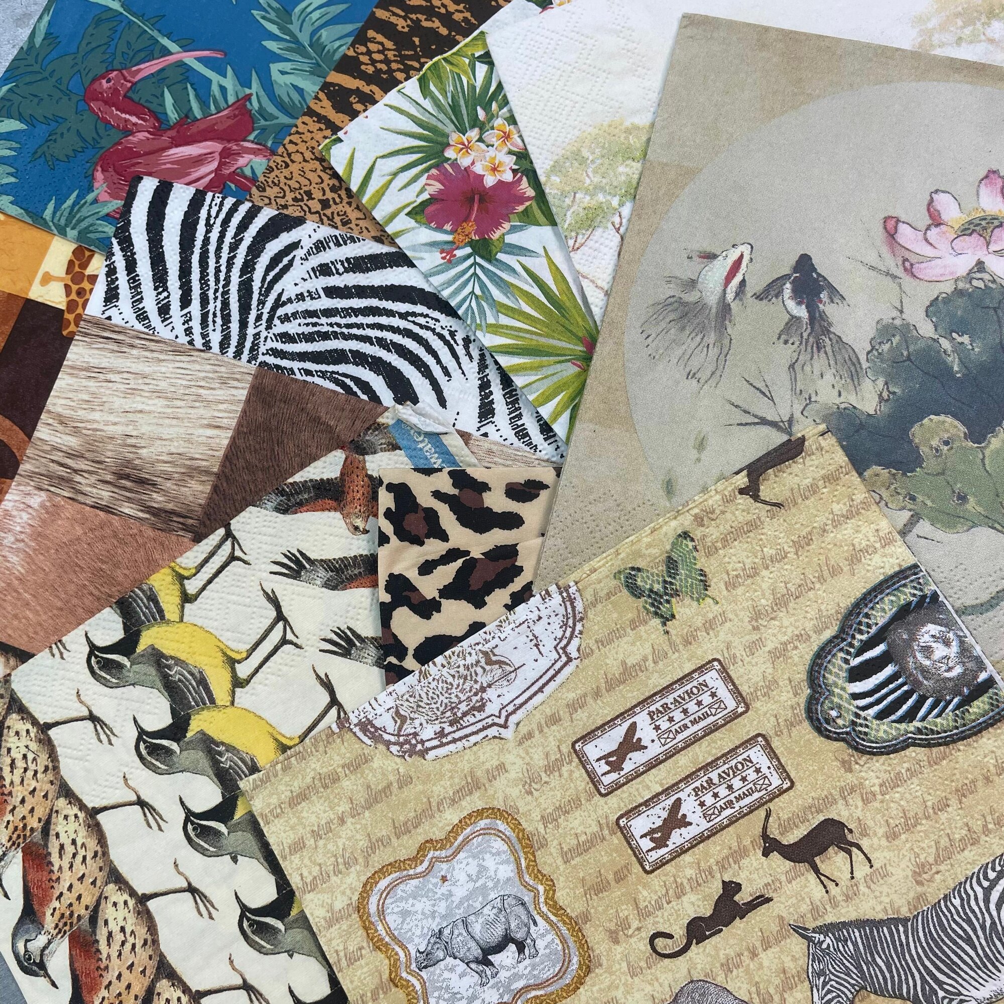 Набор салфеток для декупажа "Сафари." 10 шт.