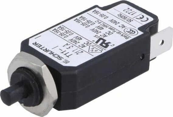 Выключатель SCHURTER T11-211-5A максимального тока Uном 240ВAC 48ВDC 5А SPST 1 шт