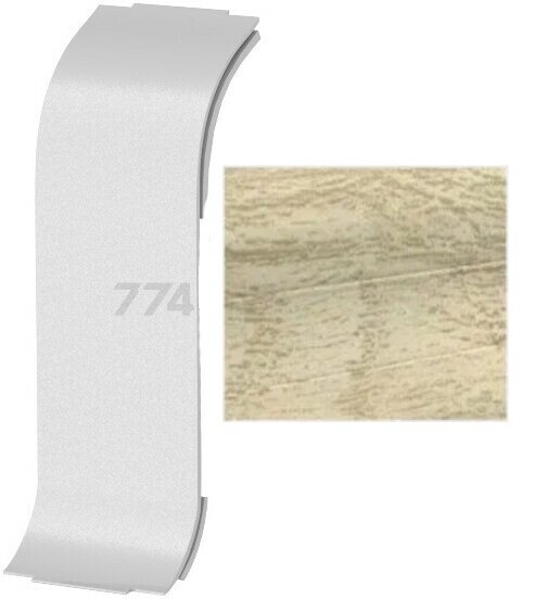 Соединитель Панельпласт "Абсолют" для плинтуса, ПВХ, цвет граб