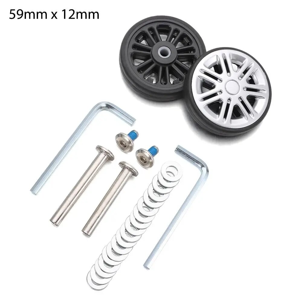 Сменные колеса с винтом для чемодана, 2 шт, 59mm x 12mm