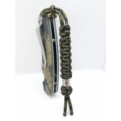 Темляк FORESTER из паракорда для ножей , с бусиной из нержавеющей стали, цвет хаки, оливковый, чёрный