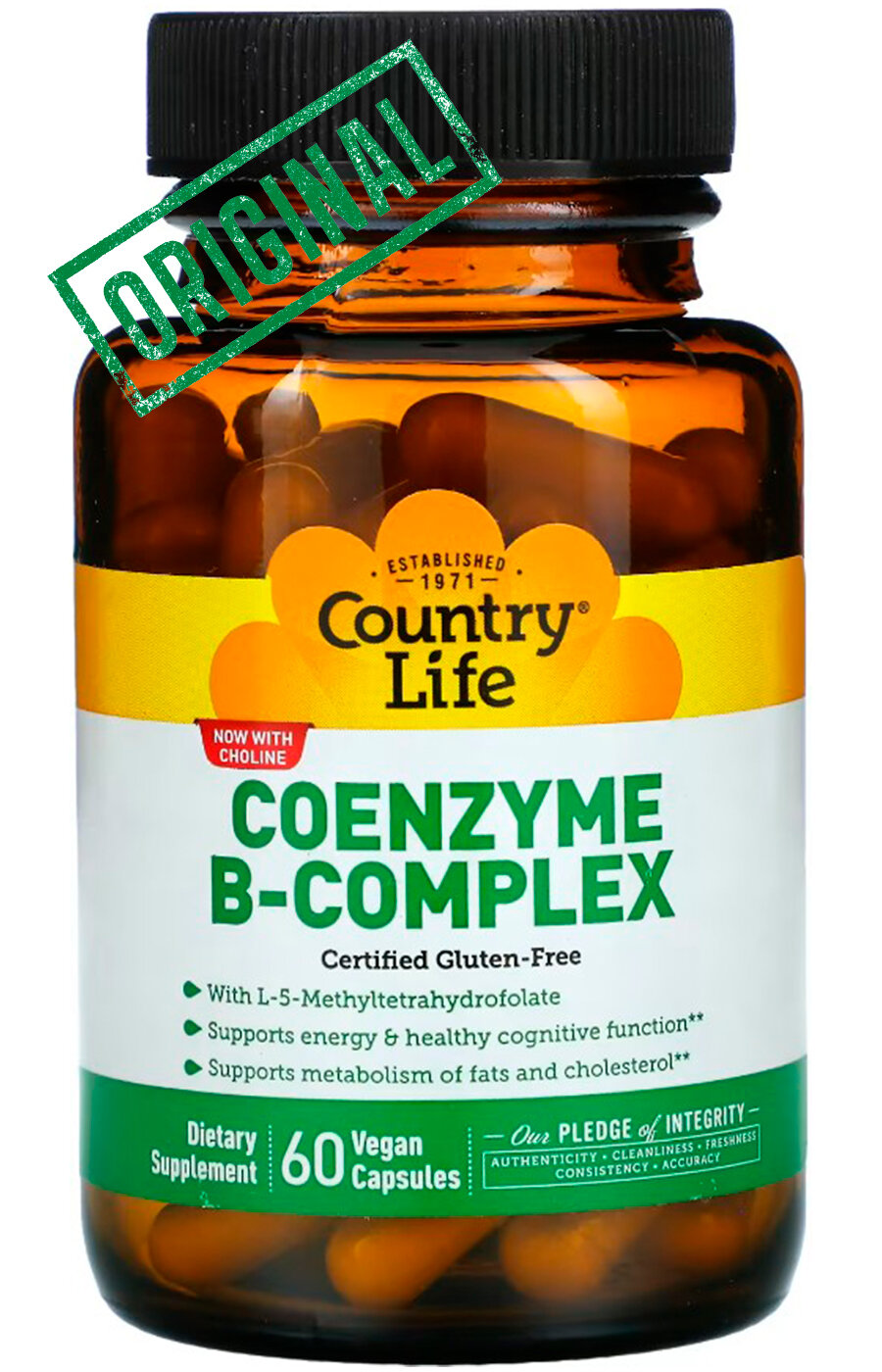 Country Life  Сoenzyme B complex  комплекс витаминов группы B  140 г  60 шт 