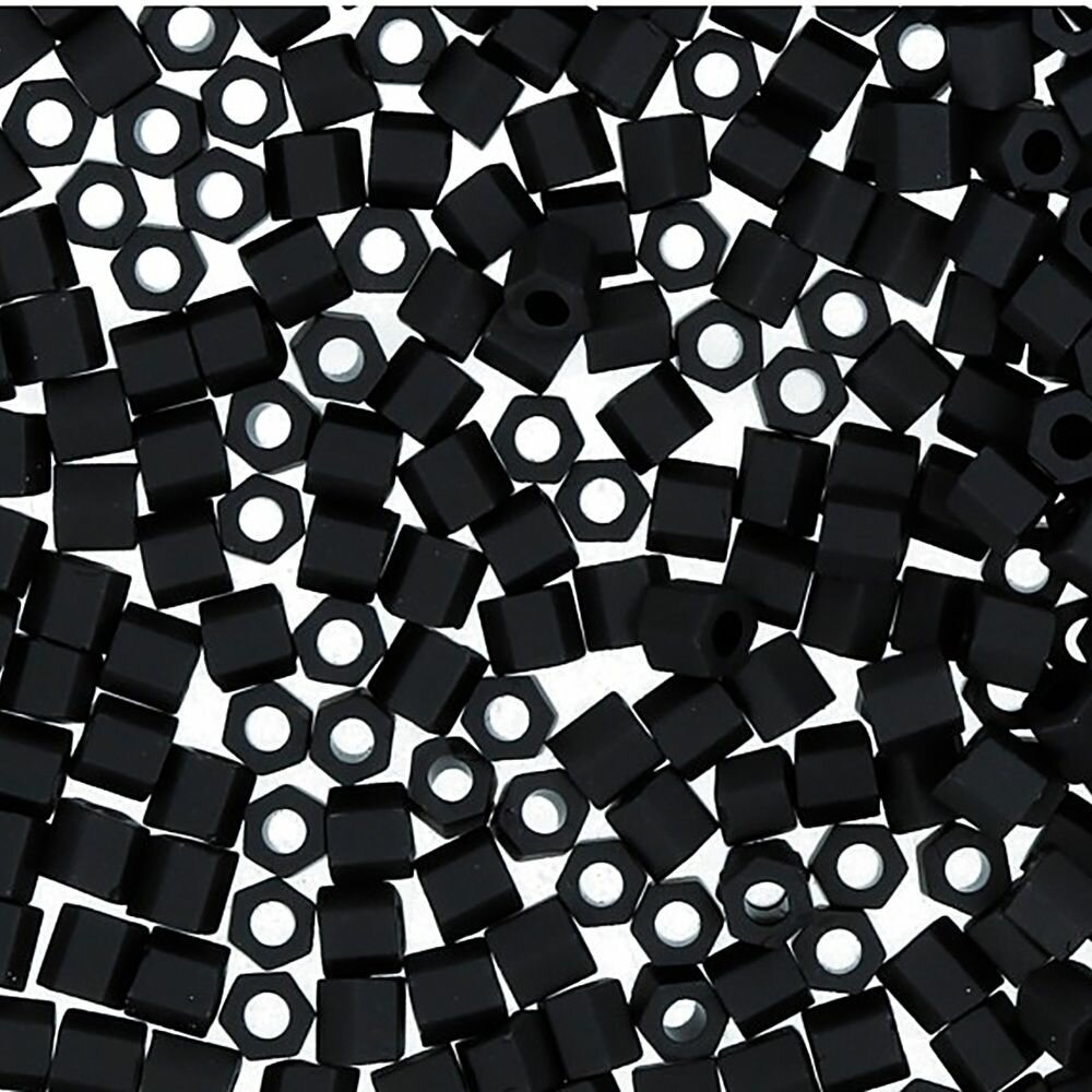 №0049F черный матовый 11/0 HEXAGON №2 2.2 мм