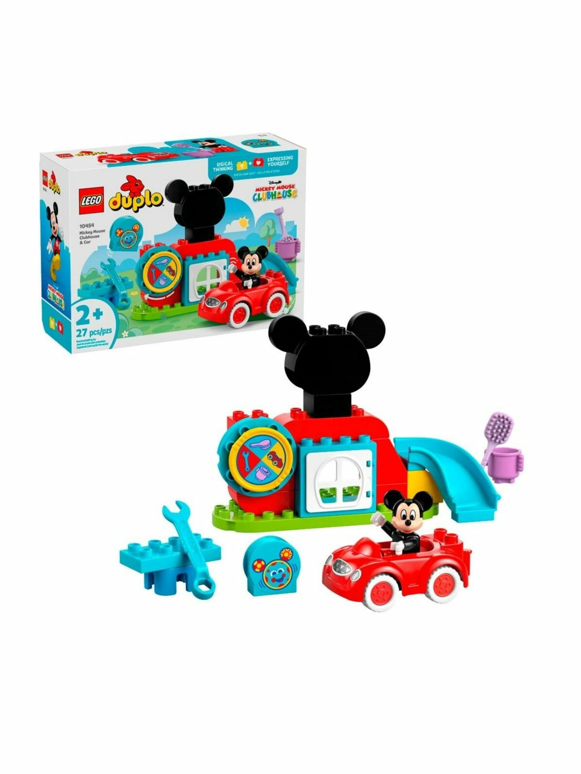 Конструктор пластиковый LEGO Duplo Клуб Микки Мауса и машина 27 деталей