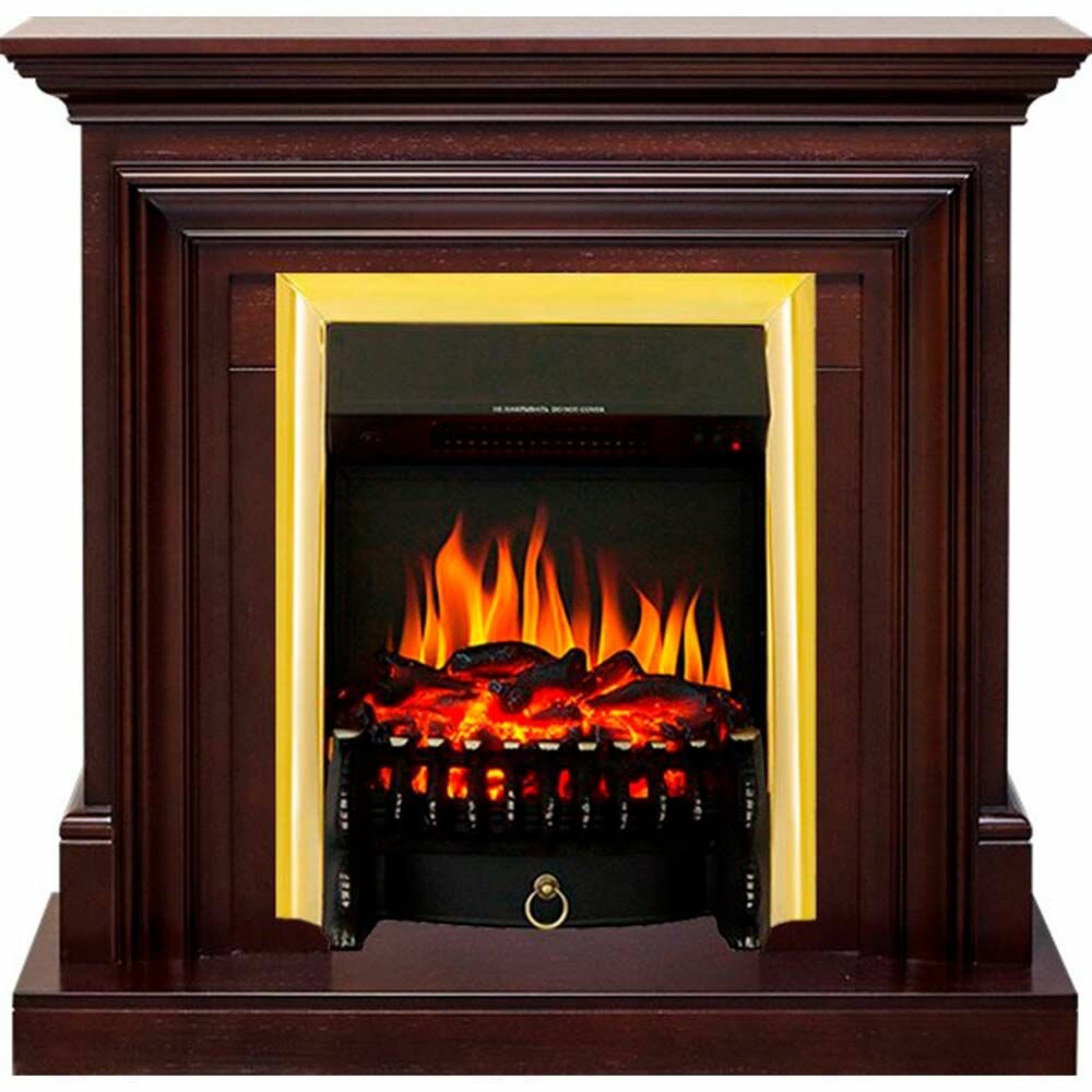 Каминокомплект Royal Flame Bradford - Темный дуб с очагом Fobos FX Brass