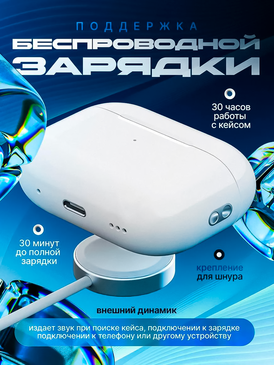 Беспроводные наушники Air pods Pro 2 , самий хороший версия белий свет — фото 1