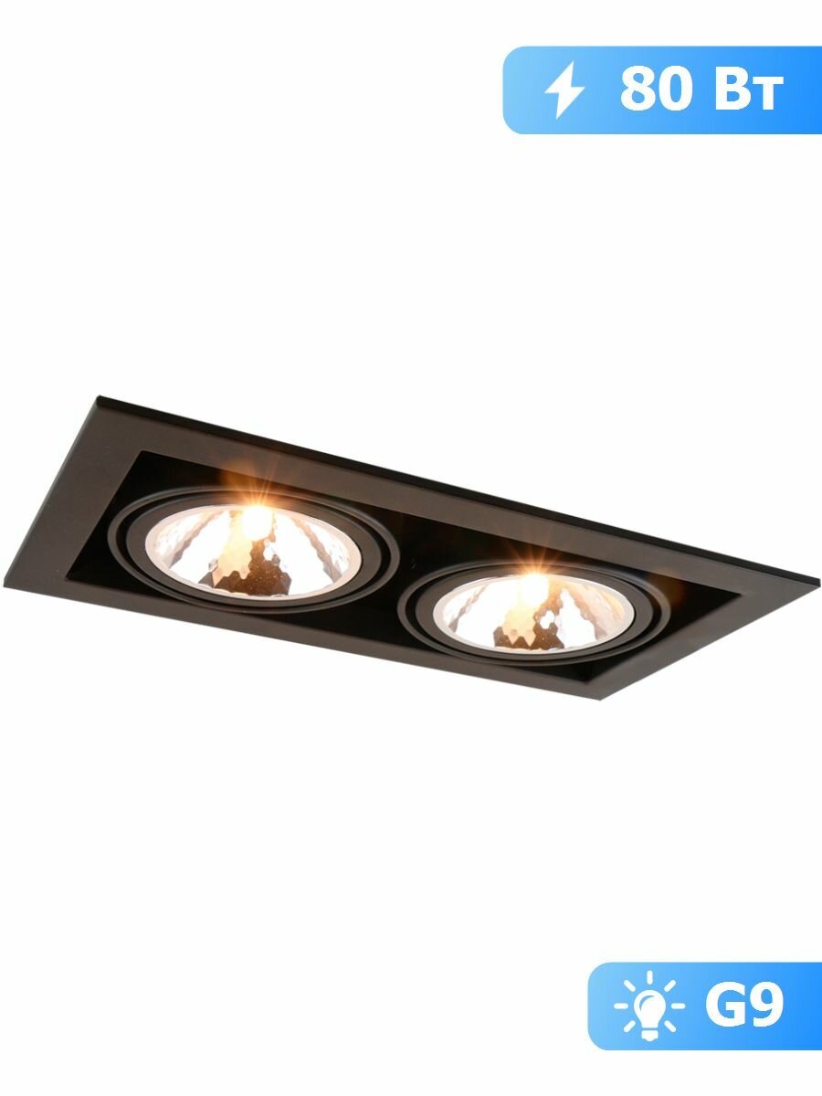 Точечный светильник Artelamp Cardani Semplice Arte Lamp A5949PL-2BK