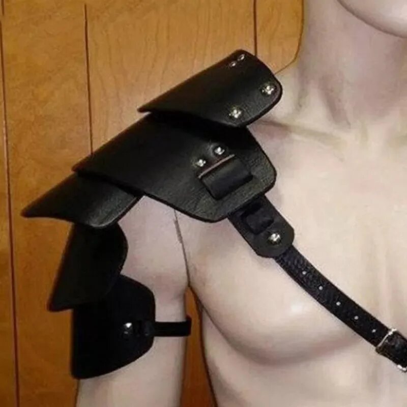 Наплечники викинга из искусственной кожи, black, Унисекс — фото 1
