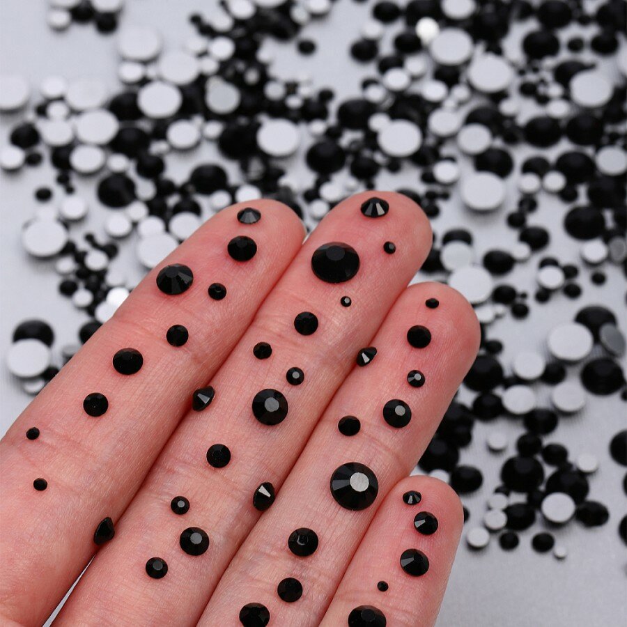 Набор Стразы холодной фиксации MAGIC 4 HOBBY TBY.MIX 1 цв. черный уп.1000шт