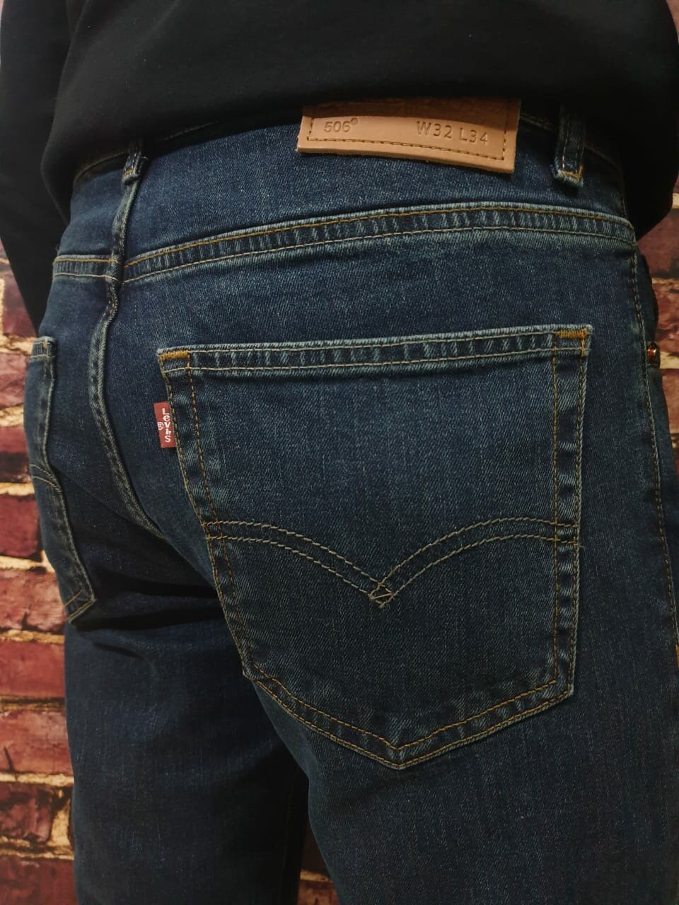 Джинсы классические Levi's Levis 506 REGULAR, размер 40, сине-зеленый