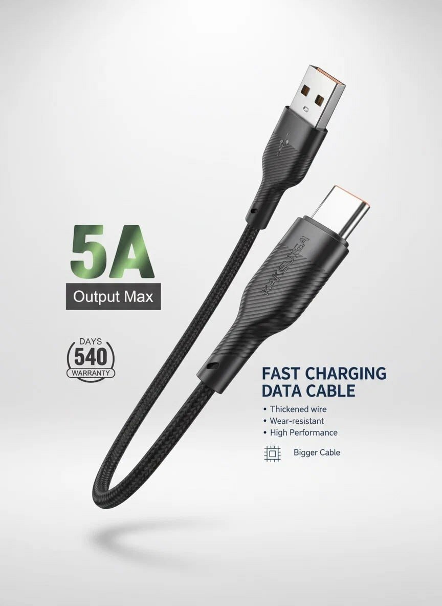 Кабель Kakusiga, для быстрой зарядки, передачи данных, поддержка MFi, огнестойкий