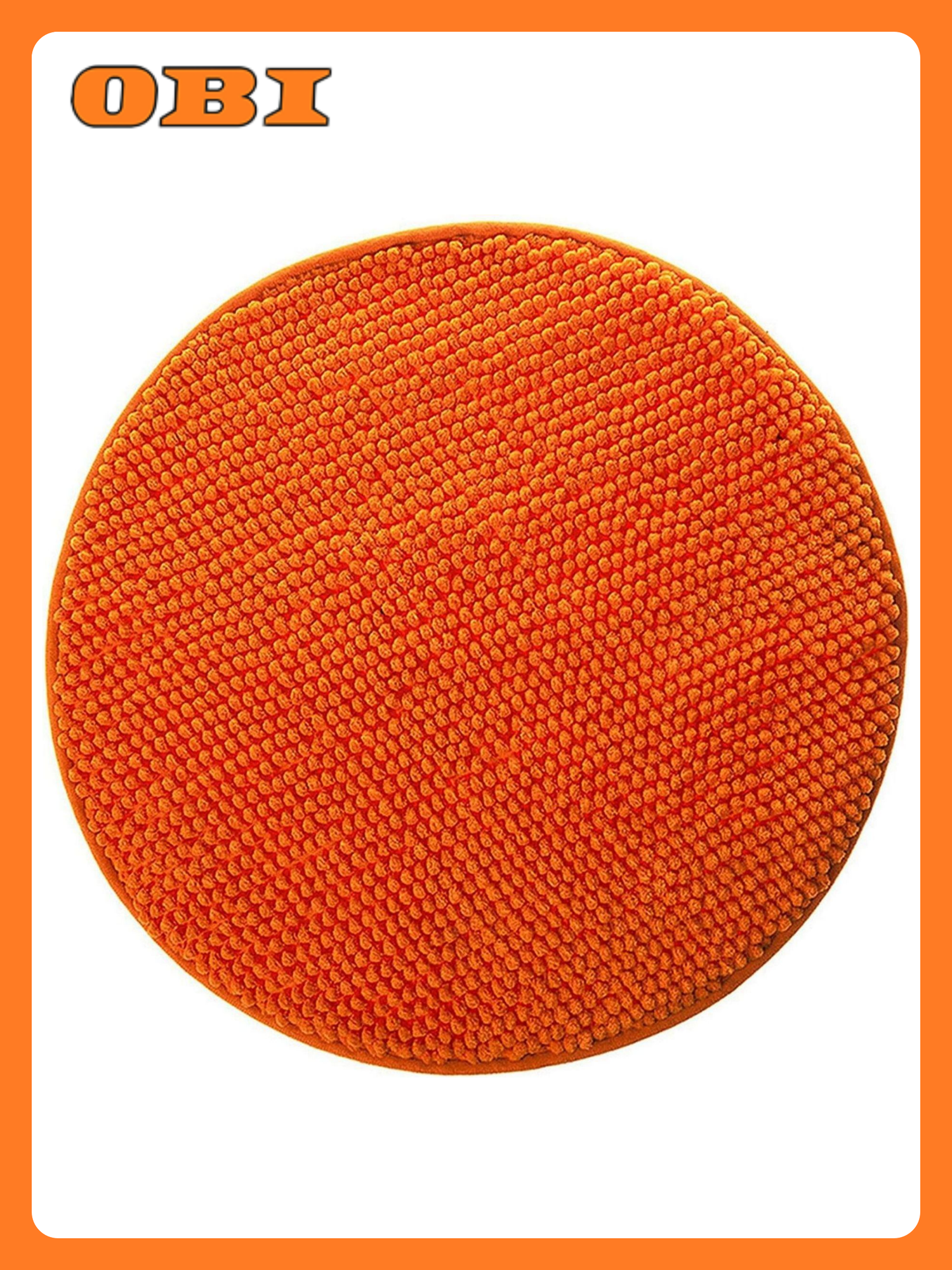 Коврик для ванной комнаты Fresh сode Шенилл 50х50 см ворсовый оранжевый