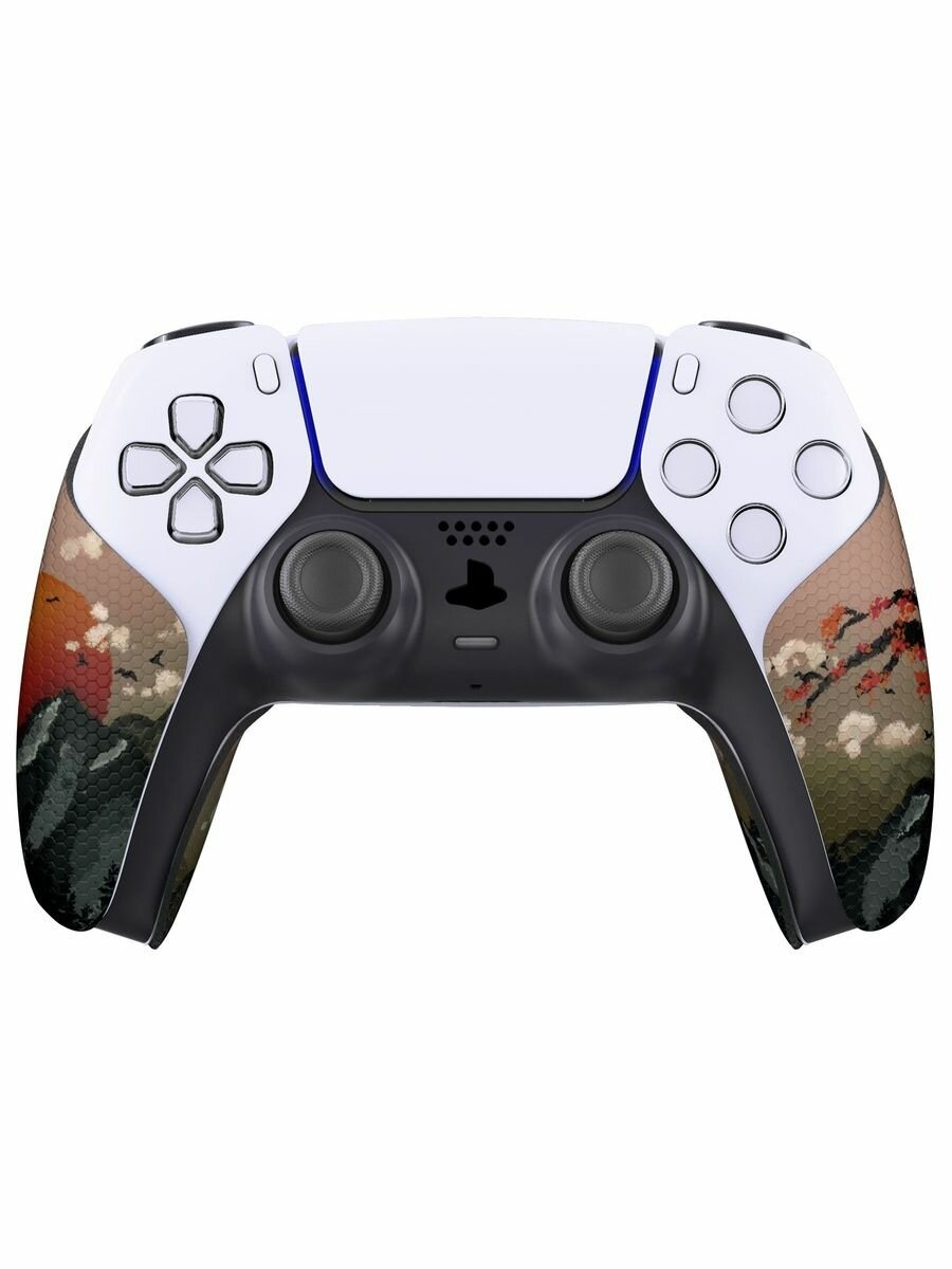 PlayVital Наклейки противоскользящие для геймпада PS5, улучшенный хват, Вид Восходящего Солнца