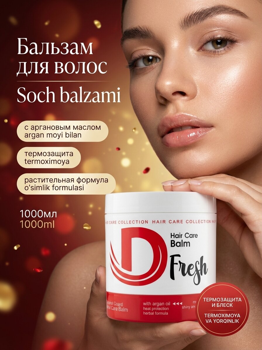 Бальзам-кондиционер Doctor Fresh "Thermal Guard", для всех типов волос, с аргановым маслом, 1000мл
