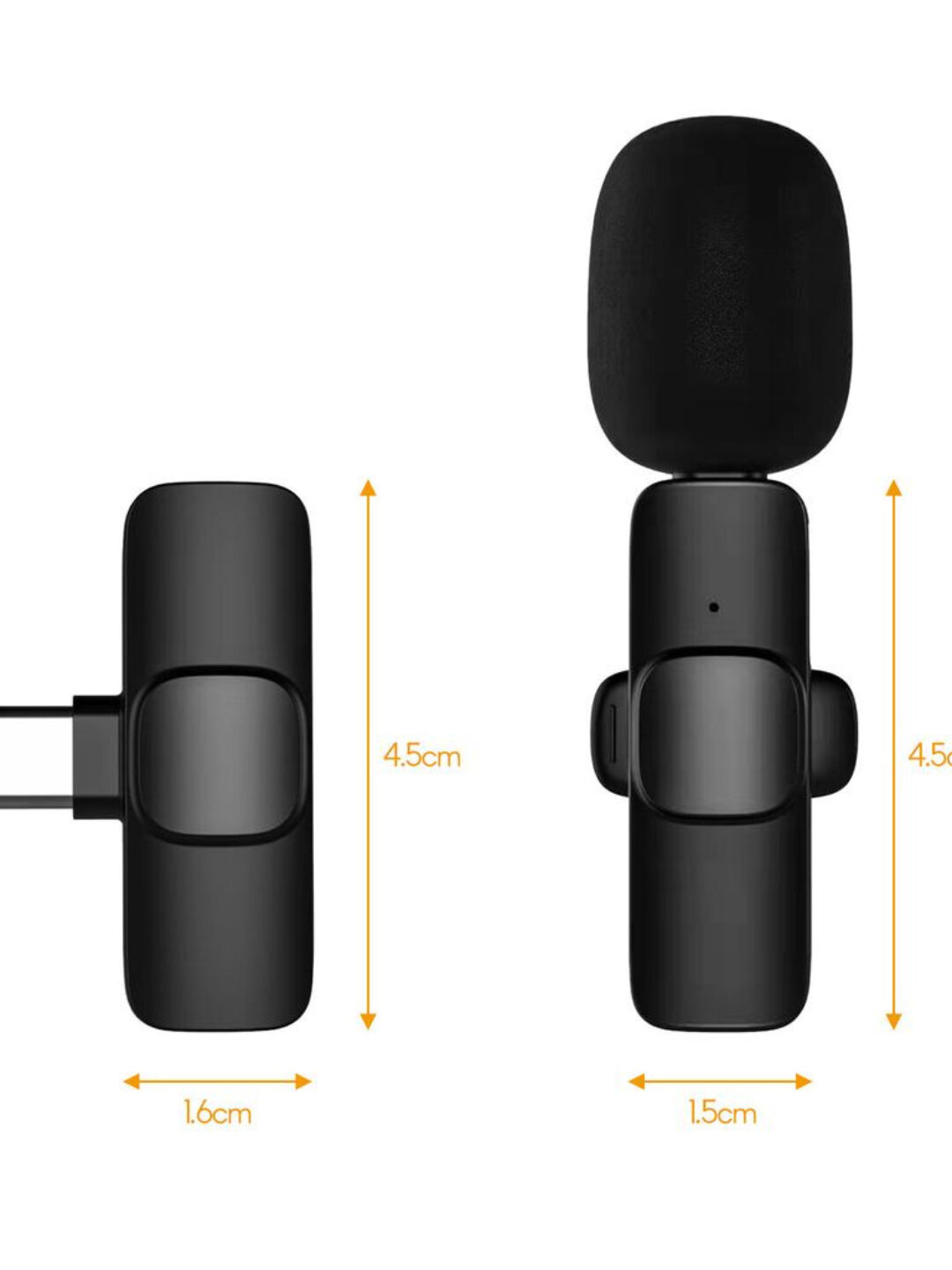Беспроводной микрофон K9, с адаптерами Type-C и Lightning — для iPhone, Android — фото 1