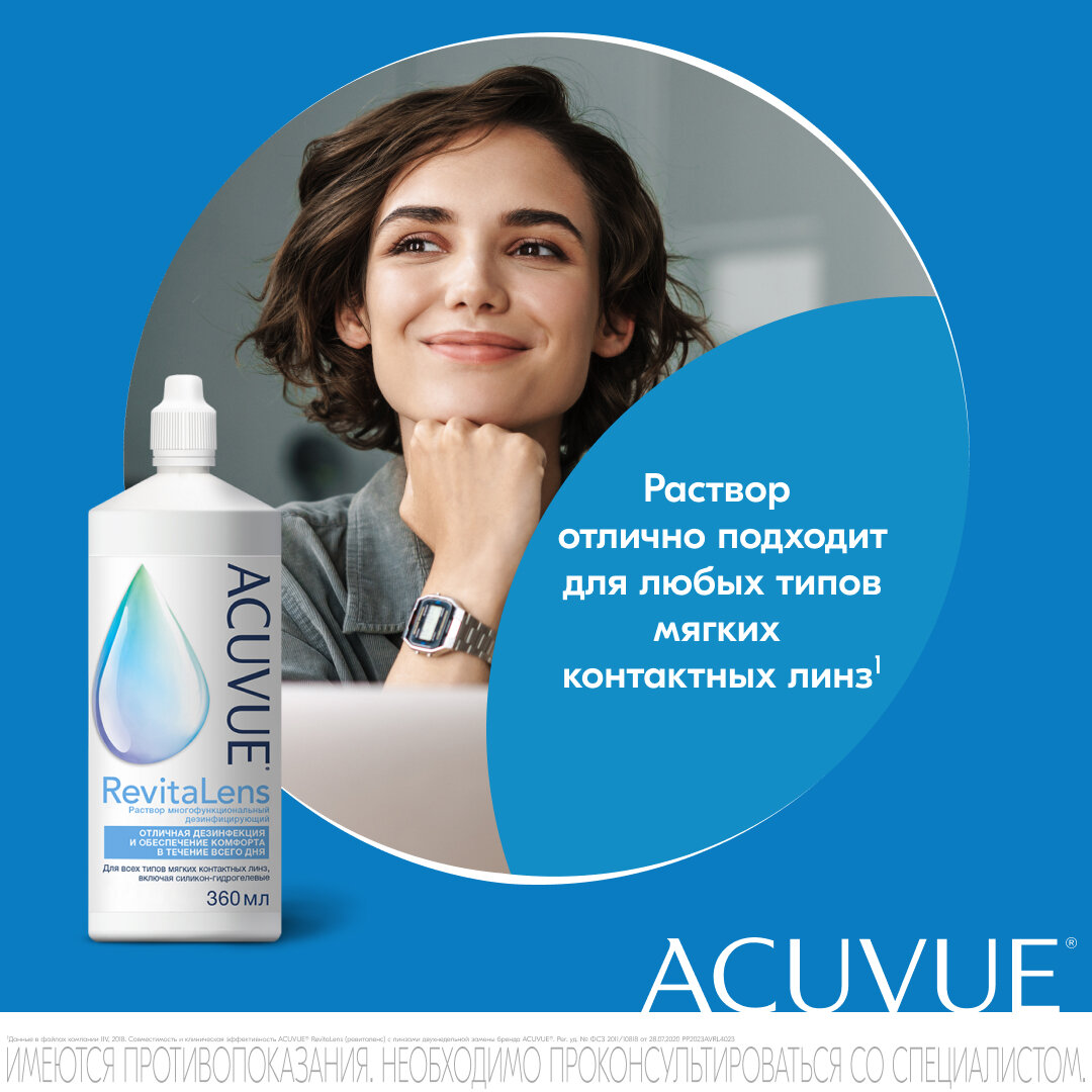 Раствор для контактных линз ACUVUE RevitaLens 360 мл