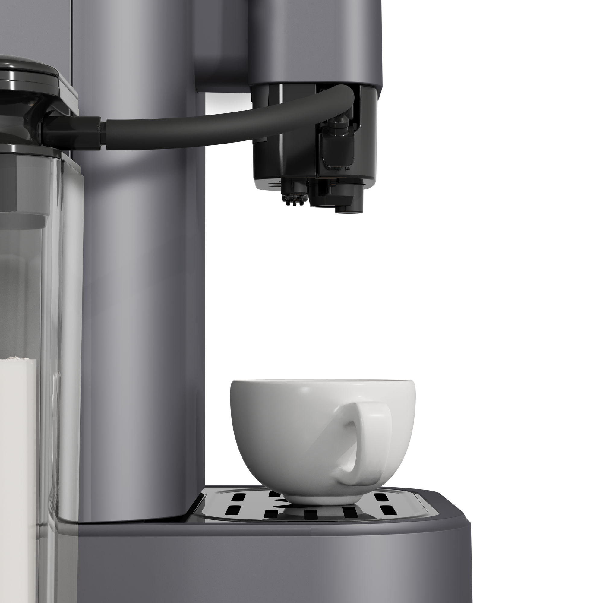 Кофемашина с автоматическим капучинатором Tuvio TCM05AA, серый - фотография № 3