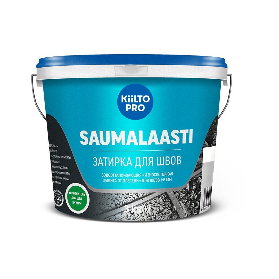 Затирки Затирка для швов Kiilto Saumalaasti №66 цементная, цвет ярко зеленый, 1 кг.
