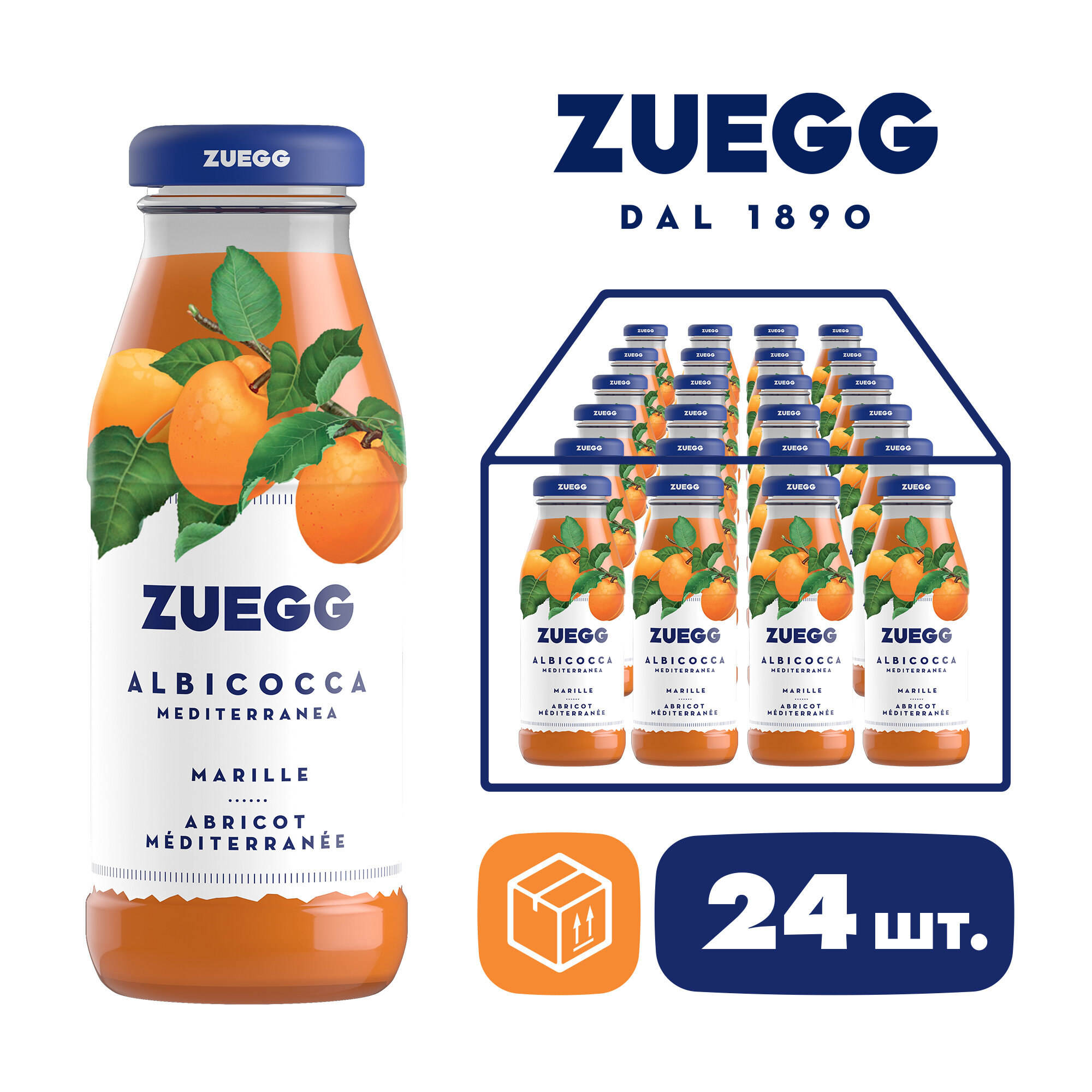 Нектар Zuegg Абрикос, 0.2 л, 24 шт.