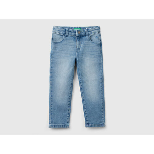 Джинсы UNITED COLORS OF BENETTON, размер XS, голубой джинсы united colors of benetton полуприлегающие средняя посадка стрейч размер 25 синий