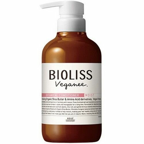 KOSE Веганский кондиционер "Bioliss Veganee" для волос на основе органических масел и ботанических экстрактов Увлажнение (3 этап) 480 мл