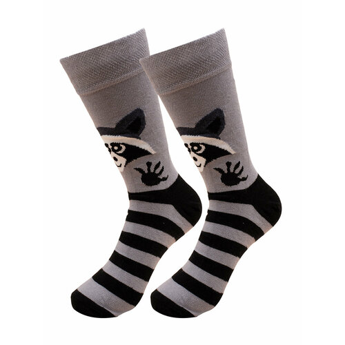 фото Носки carnavalsocks, 90 den, размер 37-44, серый, черный