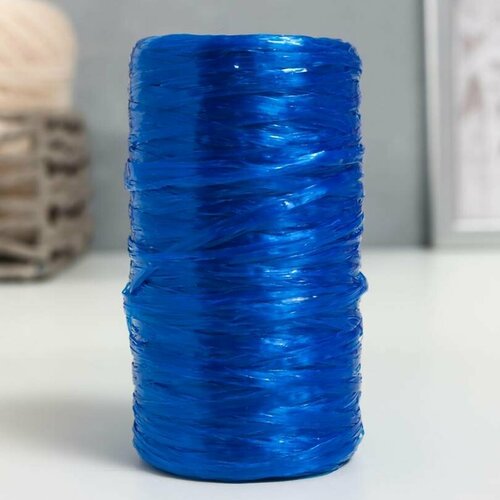 Пряжа - Для вязания мочалок, 100% полипропилен, 300м/75гр, №2-3, цвет синий перламутр, 5 шт.