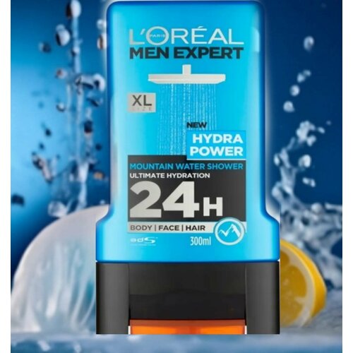 Гель для душа L'Oreal Paris Hydra для мужчин, 300 миллилитров