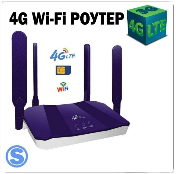 Роутер Wi-Fi с поддержкой 4G и 3G, 4 внешние антенны, IP65, USB, Ethernet, Wi-Fi, GSM