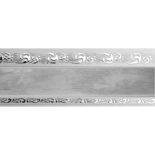 Декоративная планка Феерия 70мм Эка Мрамор хром 5 метров