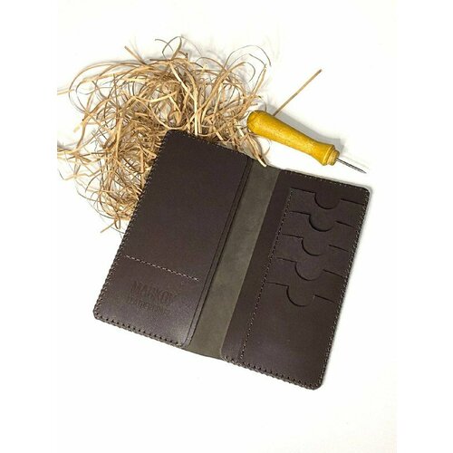 фото Кошелек , фактура гладкая, матовая, коричневый markov leather craft