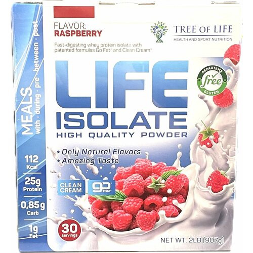 LIFE Isolate 907 gr, 30 порции(й), малина life isolate 907 gr 30 порции й фисташковое мороженое