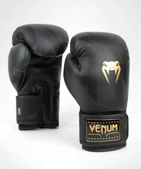 Боксерские перчатки Venum Razor Boxing 14oz черный, золотой