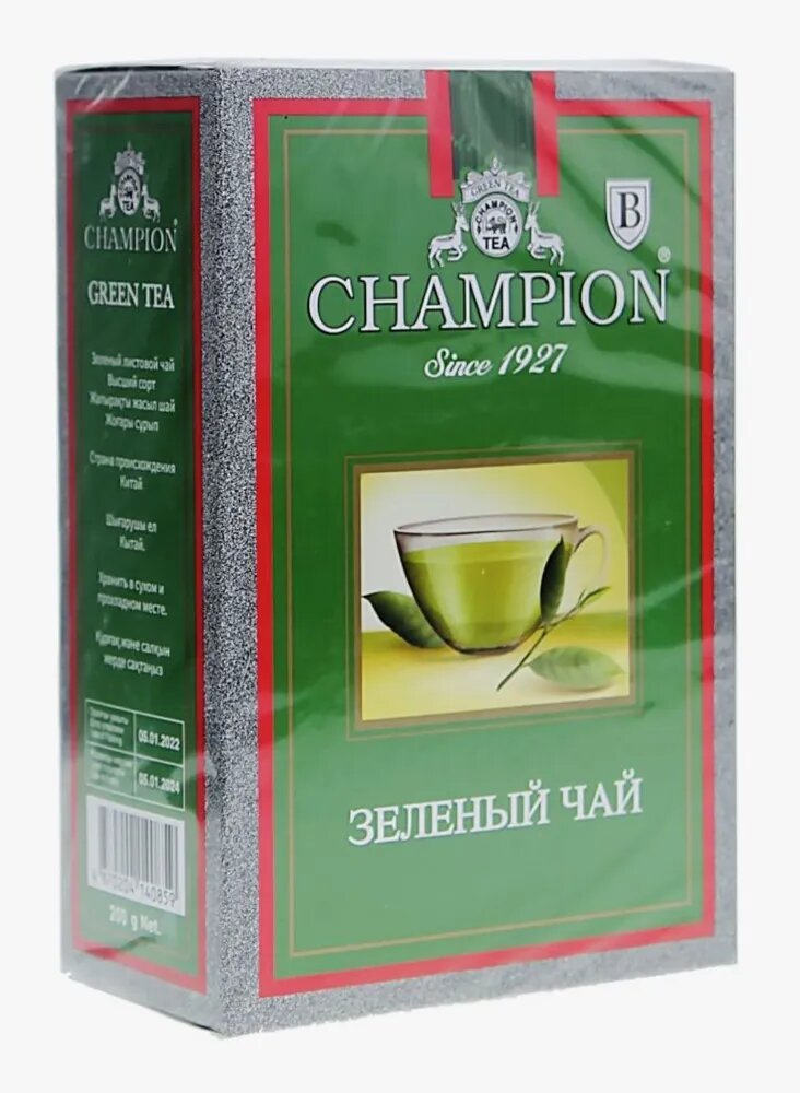 фото Чай зеленый Чемпион "CHAMPION" листовой, 200 гр