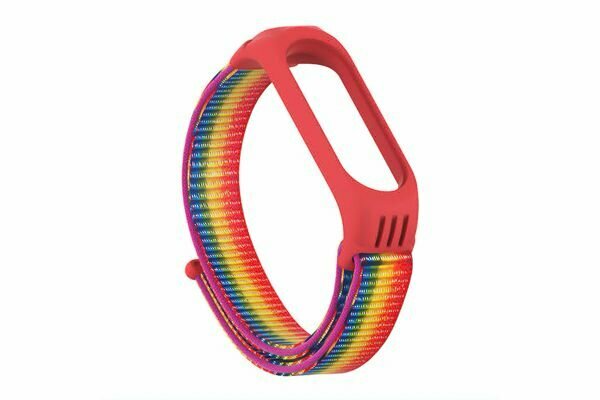 Ремешок DF для Xiaomi Mi Band 3/4/5/6 Rainbow