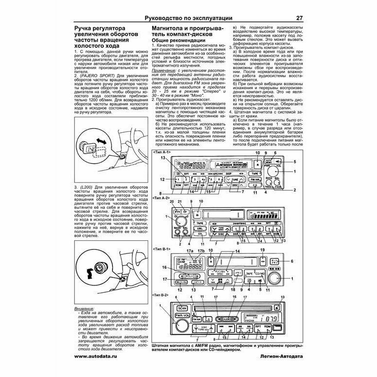 Mitsubishi Pajero Sport & L200. Модели 4WD с дизельным двигателем 4D56 (2,5 л.) Pajero Sport 1998-2008 гг. выпуска L200 1996-2006 гг. выпуска. Устройство, техническое обслуживание и ремонт - фото №7