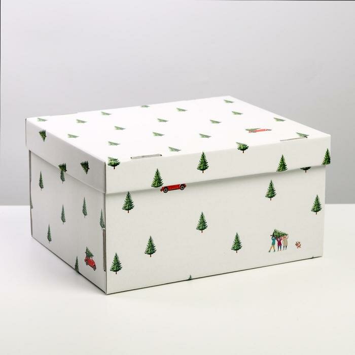 Коробка Дарите Счастье Складная, "Новый год", 31,2х25,6х16,1 см