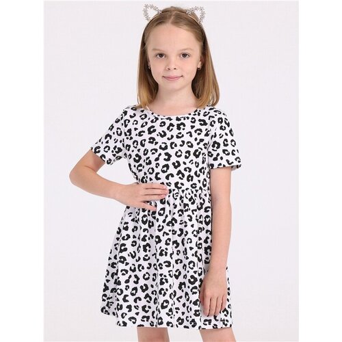 Платье Апрель, размер 54-104, белый, черный пижама апрель размер 54 104 фуксия черный